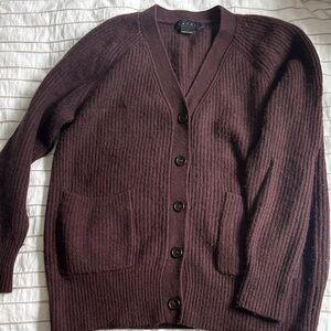 Hatch wool and cashmere oversized cardigan